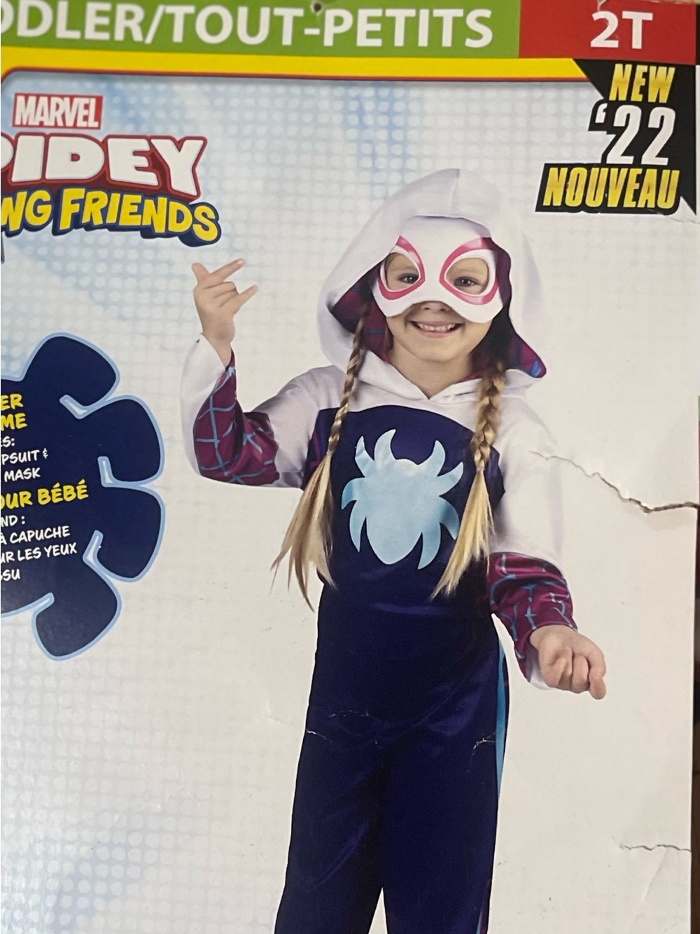 Marvel Gwen Stacy Ghost Spider Girls Jazwares Costume Play Toddler Size 2T